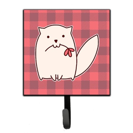 Carolines Treasures Cat Pink Plad Leash or Key Holder BB6854SH4